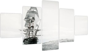 Obraz - Statek płynący po oceanie (125x70 cm)