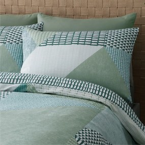 Zielona pościel dwuosobowa 230x220 cm Larsson Geo – Catherine Lansfield