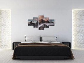 Obraz - Włoskie Dolomity ukryte we mgle (125x70 cm)