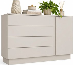 Kaszmirowa elegancka komoda z 4 szufladami i szafką H2-W74