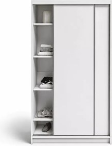 Szafa przesuwna Deverio 120/160/200 cm z lustrem lub bez biała szara dąb craft