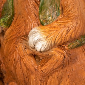 Outsunny Doniczka, zając z wiklinowym koszem, odporny na warunki atmosferyczne, 45x27x50cm, Brązowy