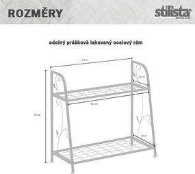 STILISTA stojak na rośliny, 61,5 x 61,5 x 29 cm, stal