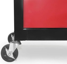 Wózek warsztatowy z 5 szufladami, 61 x 108 cm, czerwony