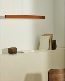 Lampa wisząca LED w kolorze terakoty z metalowym kloszem Boadella – Kave Home