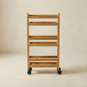 Wąski regał łazienkowy na kółkach, 3 półki KLUK, 76 cm