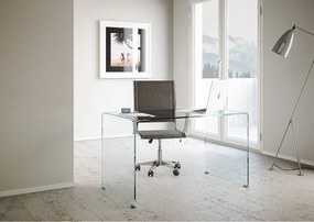 Biurko Glassy z giętego szkła 120x70x75 cm