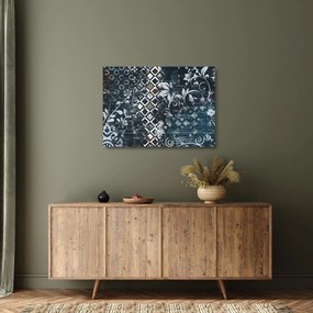 Obraz na szkle z kwiatowym wystrojem (70x50 cm)