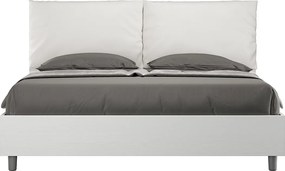 Łóżko bez stelaża 160x200 Frassino biała poduszkami sztucznej skóry biały Egos Antea