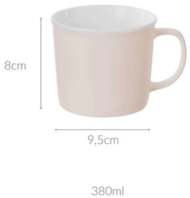 Kubek porcelanowy z uchwytem NATURE, 380 ml