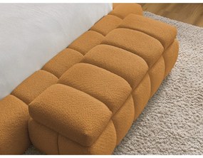 Ławka z materiału bouclé w kolorze ochry – Bobochic Paris
