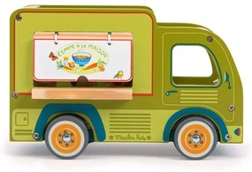 Drewniane auto zabawkowe La Grande Famille Food Truck – Moulin Roty