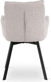Zestaw Stół Rozkładany VERONA 160-240 cm Dąb/Czarny i 4 Krzesła CORTADO Szare