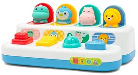 Interaktywna zabawka Baby Mix - wyskakująceokienka ze zwierzętami Peekaboo, 25,2 x 11 x 13 cm
