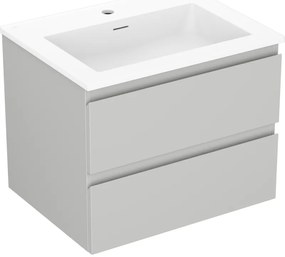 Mexen Orio szafka łazienkowa 60 cm z umywalką Otis, 2 szuflady, szara mat/biała mat - 91A10-06047-2-BFF62-W18M01