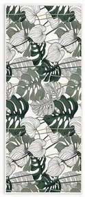 Biało-zielony dywan odpowiedni do prania 80x150 cm Monstera – Oyo Concept
