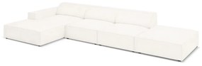 Beżowy narożnik (lewostronny) z materiału bouclé Jodie – Micadoni Home