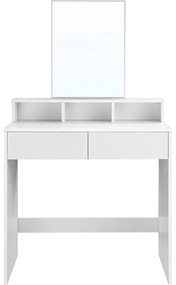 Toaletka z lustrem ANGLE 80x40cm, biała