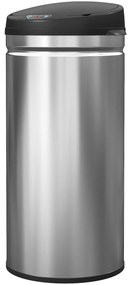HOMCOM 42 L Kosz na śmieci z sensorem i funkcją Soft-Close, bezdotykowy kosz ze stali nierdzewnej do higienicznej kuchni