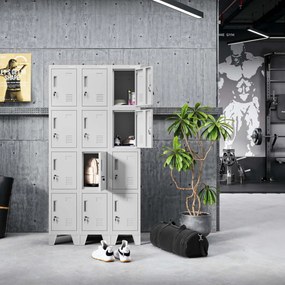 Szafa skrytkowa socjalna BHP szara: ROBERT 1 Plus