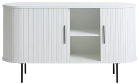 Biała komoda z drzwiami przesuwnymi 120x76x45 cm Nola – Unique Furniture