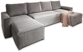 Narożnik w kształcie U SMART COSARO 295x140 cm, jasnoszary