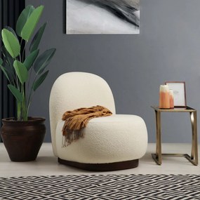 Fotel Tina Bouclet White
