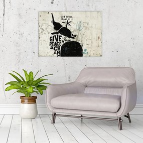 Obraz na szkle - Słoń nad ziemią (70x50 cm)