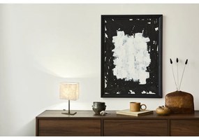 Czarno-beżowa lampa stołowa z tekstylnym kloszem (wysokość 30 cm) Kate – Fischer &amp; Honsel