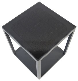 Lampa podłogowa zewnętrzna z panelem słonecznym