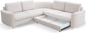 Narożnik LAREN nowoczesna sofa z funkcją spania pojemnik na pościel prawa strona CASTEL 04 251x251x85 cm