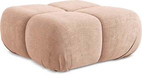 Pufa - z tkaniny szenilowej - brzoskwiniowy - LOKUA