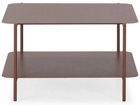 Metalowy stolik w kolorze terakoty 70x73 cm Beatrix – MOME