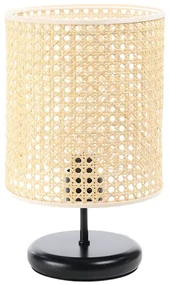 Lampa stołowa BOHO MIDI BLACK rattan naturalny BPS KONCEPT