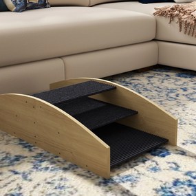 PawHut Huśtawka Agility dla Psów, 2 w 1 Huśtawka i Schody, Antypoślizgowa, Drewno Jodłowe, 80 x 39,5 cm