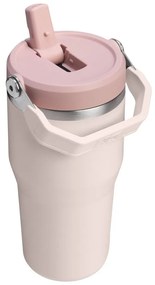Jasnoróżowy termos 600 ml IceFlow Flip Straw 2.0 – Stanley