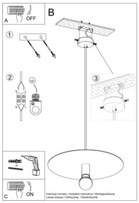 Lampa wisząca FLAVIO inox SOLLUX  LIGHTING