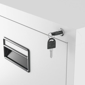 Metalowa szafka kartotekowa 46x62x102 cm Sara V3 biała