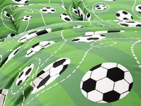 PrzytulneMieszkanie.pl PrzytulneMieszkanie.pl Pościel bawełniana FOOTBALL zielona Rozmiar pościeli: 70 x 90 cm | 140 x 200 cm