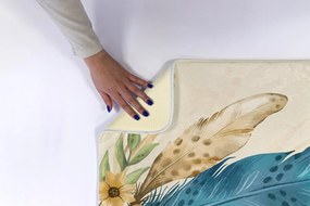 Dywanik łazienkowy Dywanik łazienkowy Piórko i kwiaty