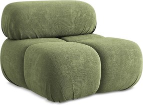 Fotel - z tkaniny szenilowej - zielony - LOKUA