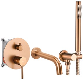 Bateria wannowa podtynkowa REA Lungo Miedź Szczotkowana + Box