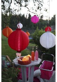 Różowy ogrodowy lampion solarny LED Star Trading, ø 20 cm