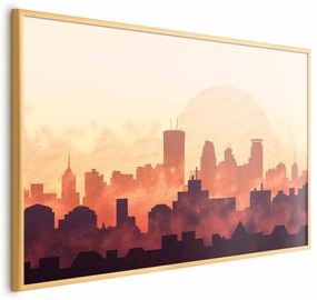 Plakat Żar miasta 42x29,7 cm z ramą złotą bez marginesu ARTGEIST B
