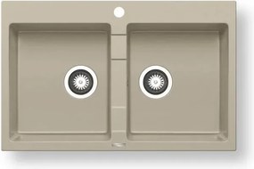 Pyramis 70053101 - Zlewozmywak kuchenny SPARTA 78x50 cm granit/beżowy