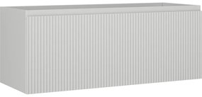 Mexen Rivel szafka łazienkowa podumywalkowa 120 cm, 1 szuflada, ryflowana , szara mat - 91A20-12047-1-BF62