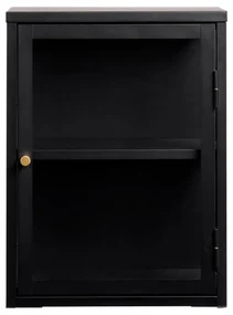 Czarna metalowa witryna wisząca 45x60 cm Carmel – Unique Furniture
