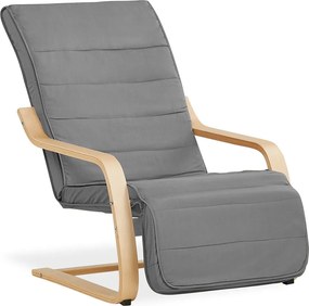 Fotel rozkładany 66,5x94x62,5 cm szary Eames