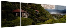 Obraz krajobrazu z księżycem (170x50 cm)