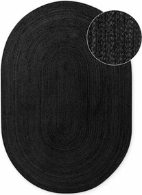 Czarny dywan z juty dwustronny/tkany ręcznie 160x230 cm Braided – Hanse Home